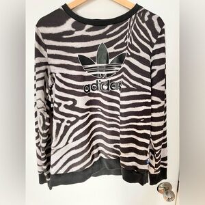 Adidas zebra print sweater